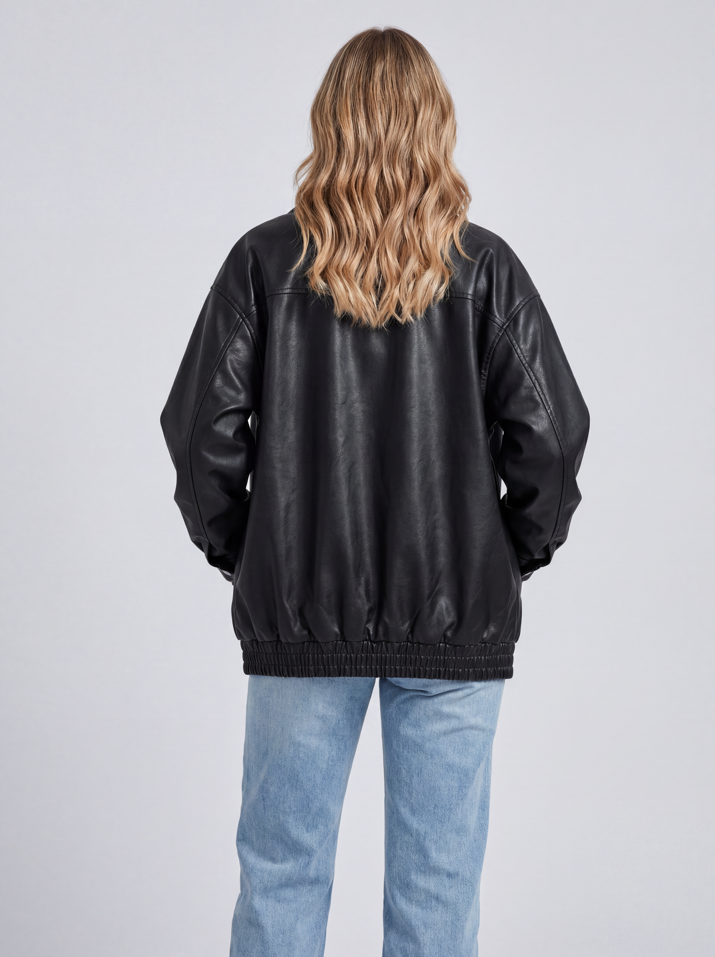 Oversized Faux Leather Jacket