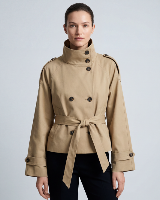 Viral Cropped trench coat